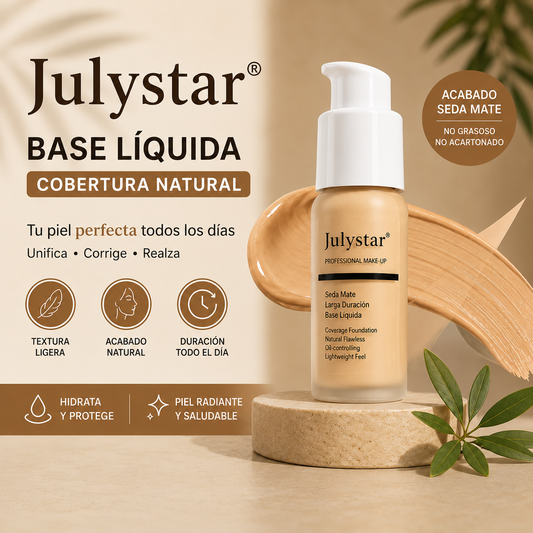 Julystar™ | La Base Líquida que Realza tu Belleza Natural
